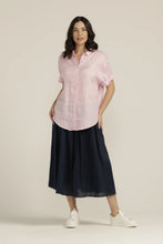 Load image into Gallery viewer, Goondiwindi - Cuffed Short Sleeve Linen Shirt - Candy
