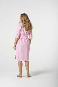 Goondiwindi - Jasper Stripe Dress - Pink Cosmos