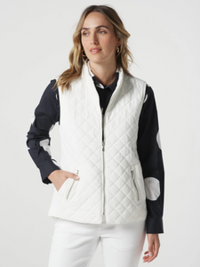 Goondiwindi - Longline Quilted Vest - White