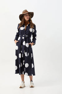 Goondiwindi - Spot Dress With Belt