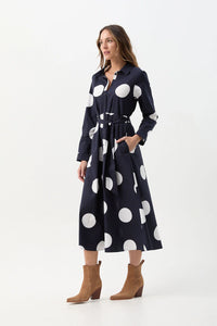 Goondiwindi - Spot Dress With Belt
