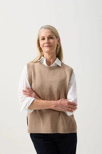 Goondiwindi - Vest With Side Slits - Oatmeal
