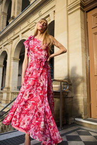 Sacha Drake - High Stakes Maxi Dress - Raspberry Mauve Floral