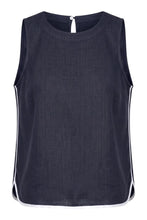 Load image into Gallery viewer, Humidity - Lugano Top - Navy/White

