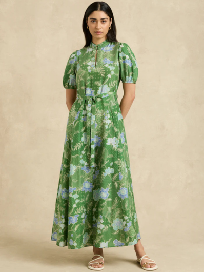 Hannah Artwear - Oceanus Dress - Bloom Jungle Green
