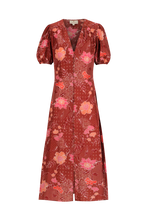 Load image into Gallery viewer, Hannah Artwear - Olivia Dress Hannah - Bloom Burgundy
