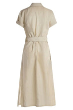 Load image into Gallery viewer, Haris Cotton - Linen Button Front Shirt Dress - Beige
