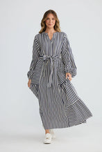 Load image into Gallery viewer, Holiday Trading &amp; Co - Marla Dress - Navy White Stripe
