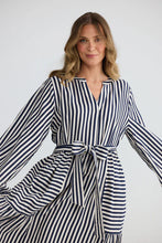 Load image into Gallery viewer, Holiday Trading &amp; Co - Marla Dress - Navy White Stripe
