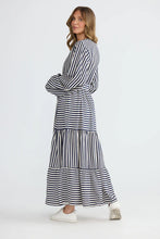 Load image into Gallery viewer, Holiday Trading &amp; Co - Marla Dress - Navy White Stripe
