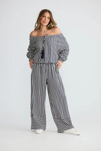 Load image into Gallery viewer, Holiday Trading &amp; Co - Marla Pant - Navy White Stripe
