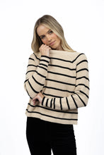Load image into Gallery viewer, Humidity - Sorrento Striped Jumper - Stone/Black
