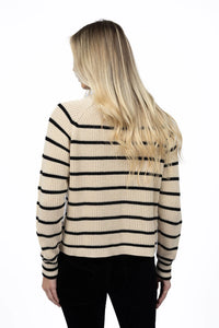 Humidity - Sorrento Striped Jumper - Stone/Black
