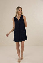 Load image into Gallery viewer, Humidity - Ivy Denim Shift Dress - Dark Blue
