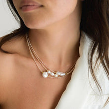 Load image into Gallery viewer, Indigo &amp; Wolfe - Koa Rectangle Pearl Necklace
