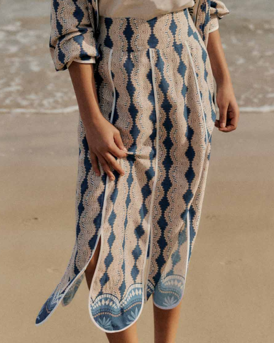 Once Was - Yasmin Linen Skirt - Marrakech Topaz