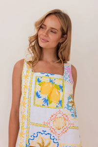 Kaleido - Linen LL Dress - Amalfi Dreams