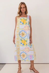 Kaleido - Linen LL Dress - Amalfi Dreams