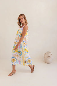 Kaleido - Linen LL Dress - Amalfi Dreams