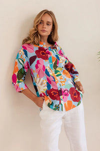 Kaleido - Linen Shirt - Bloom Burst