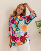 Load image into Gallery viewer, Kaleido - Linen Shirt - Bloom Burst
