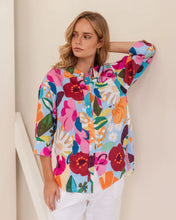 Load image into Gallery viewer, Kaleido - Linen Shirt - Bloom Burst

