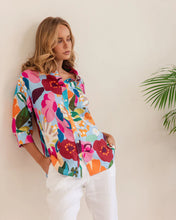 Load image into Gallery viewer, Kaleido - Linen Shirt - Bloom Burst
