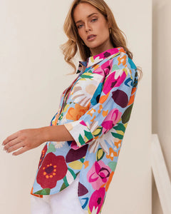 Kaleido - Linen Shirt - Bloom Burst