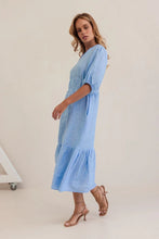 Load image into Gallery viewer, Kaleido - Linen Gather Detail Dress - Chambray
