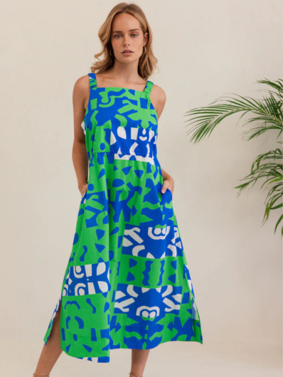 Kaleido - Tie Dress - Puzzle Print