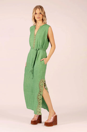 Lola - Stella Lace Long Dress - Emerald