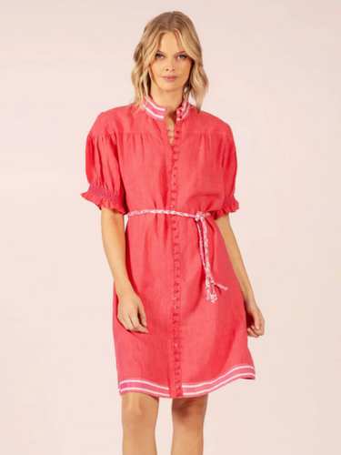 Lola - July Linen Midi - Watermelon