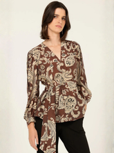 Load image into Gallery viewer, Sacha Drake - Alexia Blouse - Cocoa Cream Paisley
