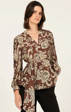 Load image into Gallery viewer, Sacha Drake - Alexia Blouse - Cocoa Cream Paisley
