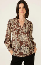 Load image into Gallery viewer, Sacha Drake - Alexia Blouse - Cocoa Cream Paisley
