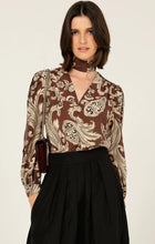 Load image into Gallery viewer, Sacha Drake - Alexia Blouse - Cocoa Cream Paisley

