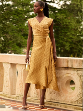 Load image into Gallery viewer, Sacha Drake - Crown Wrap Dress in Gold
