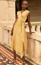 Load image into Gallery viewer, Sacha Drake - Crown Wrap Dress in Gold
