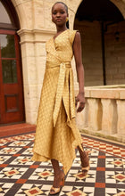 Load image into Gallery viewer, Sacha Drake - Crown Wrap Dress in Gold

