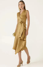 Load image into Gallery viewer, Sacha Drake - Crown Wrap Dress in Gold
