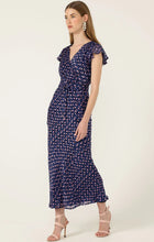 Load image into Gallery viewer, Sacha Drake - Fleur De Lys Midi Dress In Indigo Pink Poppy
