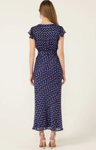 Load image into Gallery viewer, Sacha Drake - Fleur De Lys Midi Dress In Indigo Pink Poppy
