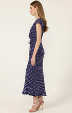 Load image into Gallery viewer, Sacha Drake - Fleur De Lys Midi Dress In Indigo Pink Poppy
