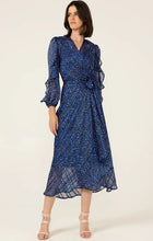 Load image into Gallery viewer, Sacha Drake - Shona Midi Wrap Dress - Cobalt Pink
