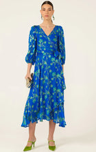 Load image into Gallery viewer, Sacha Drake - Water Lily Wrap Dress - Cobalt Jade Floral
