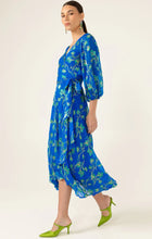 Load image into Gallery viewer, Sacha Drake - Water Lily Wrap Dress - Cobalt Jade Floral
