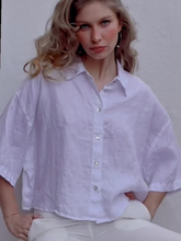 Load image into Gallery viewer, Ladli - Girlfriend Shirt - White Linen
