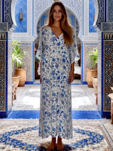 Load image into Gallery viewer, Ladli - Cornflower Lola Kaftan Long Dress

