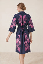 Load image into Gallery viewer, Lola - Allegra Satin Veronika Dress - Navy/Pink
