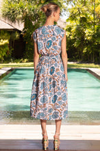 Load image into Gallery viewer, Lola - Daisy Boo Midi Dress - Julie Blue Gold
